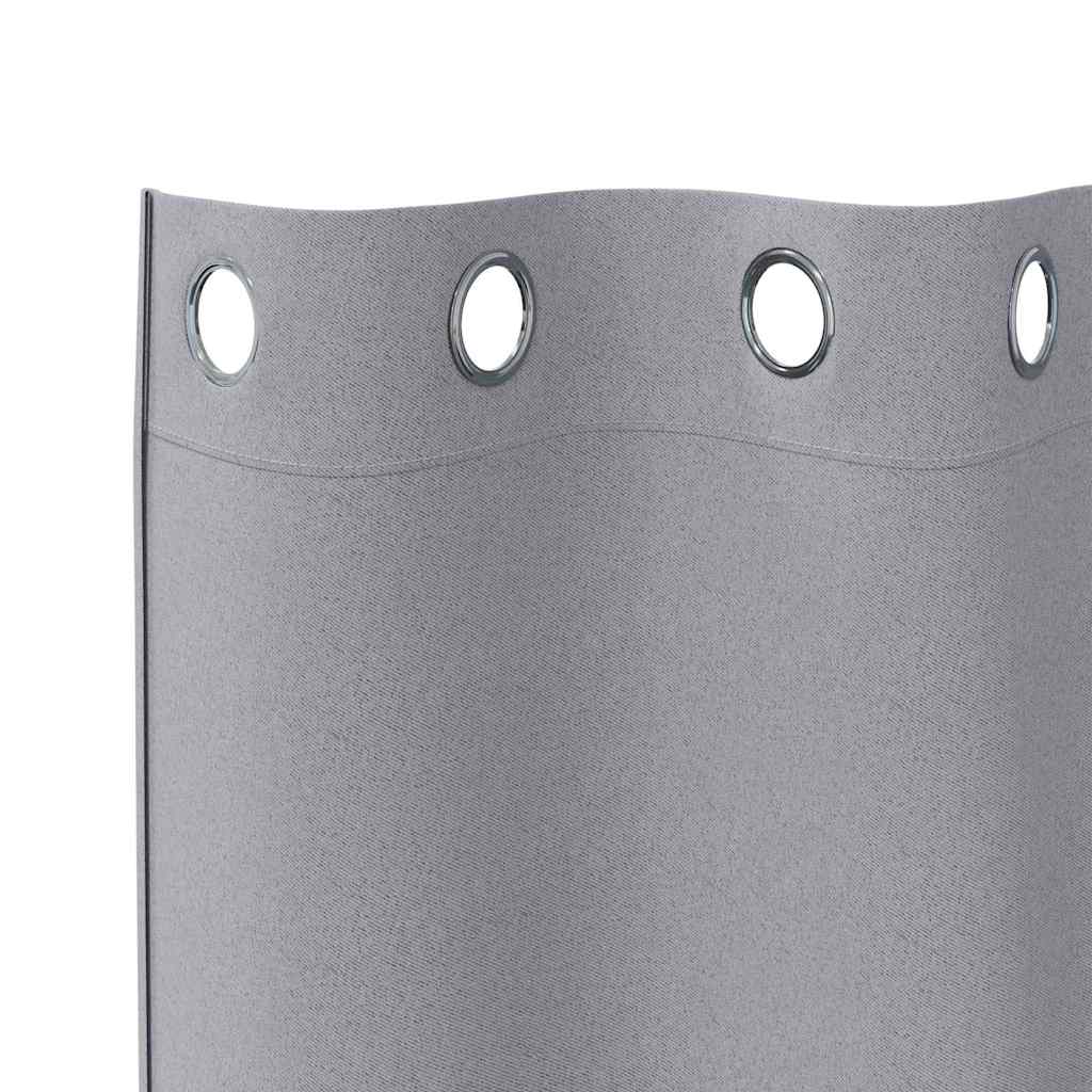vidaXL Κουρτίνες 2 pcs Ανοιχτό γκρι 225 x 140 εκ. Πολυεστέρας
