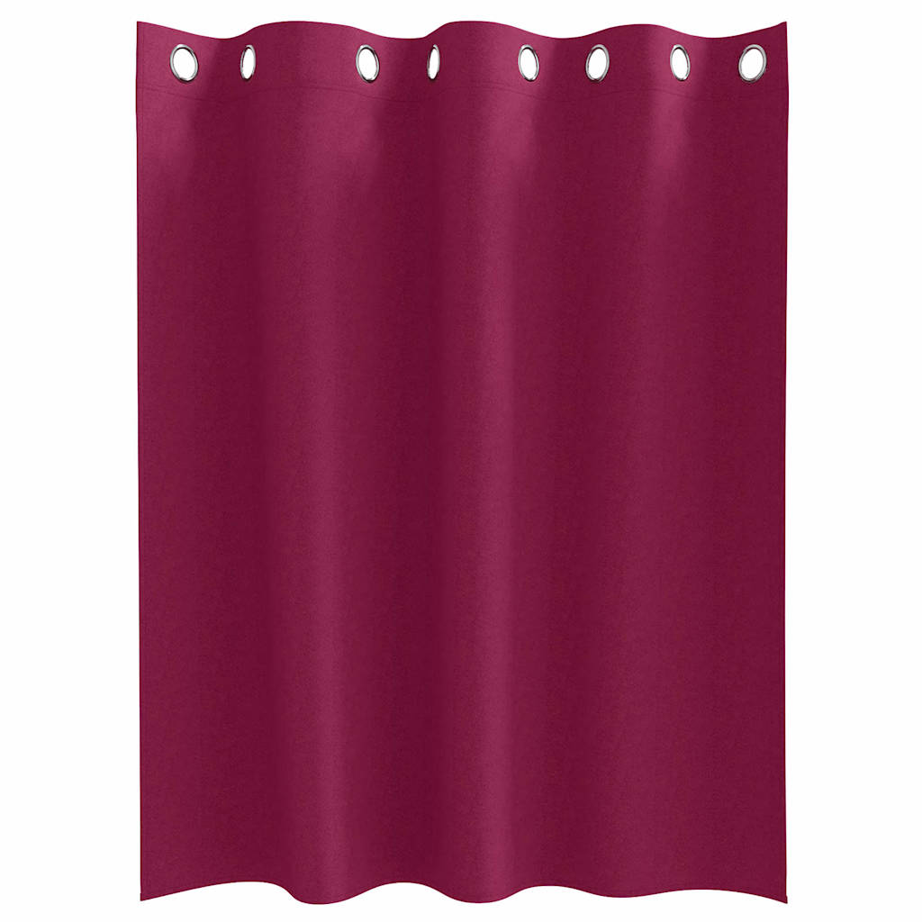 vidaXL Κουρτίνες με κουρτίνες 2 pcs Κόκκινο 140 x 140 cm Πολυεστέρας