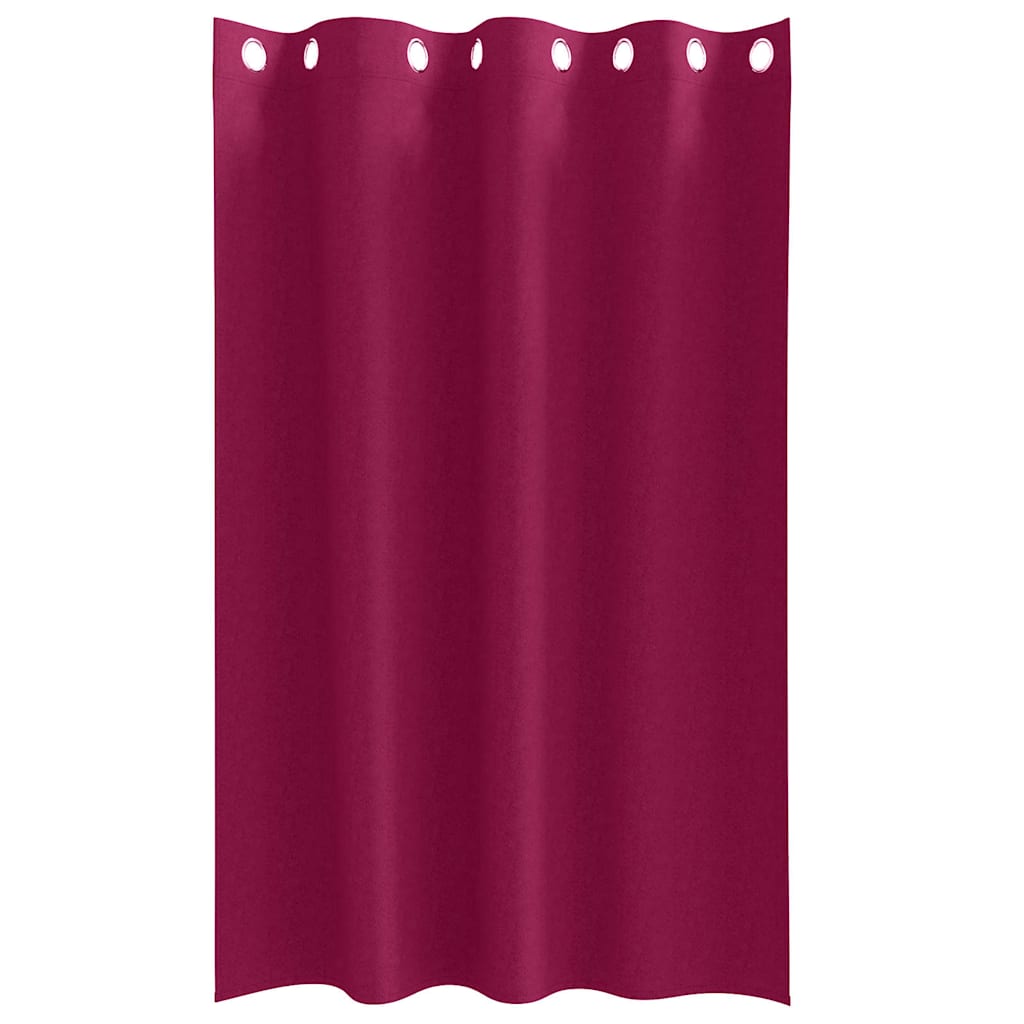 vidaXL Κουρτίνες με κουρτίνες 2 pcs Κόκκινο 175 x 140 εκ. Πολυεστέρας