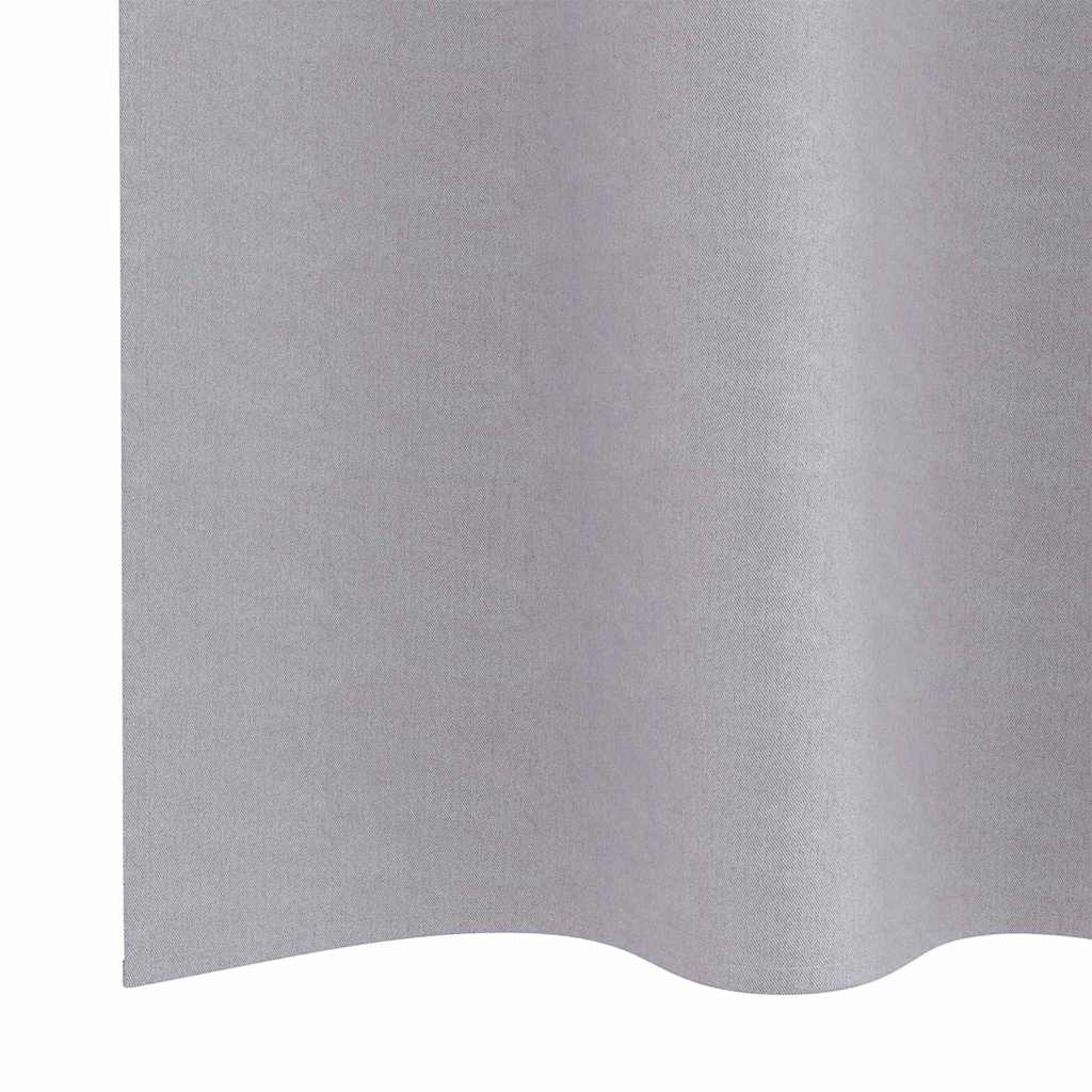 vidaXL Κουρτίνες 2 pcs Μεταλλικό Γκρι 225 x 140 εκ. Πολυεστέρας