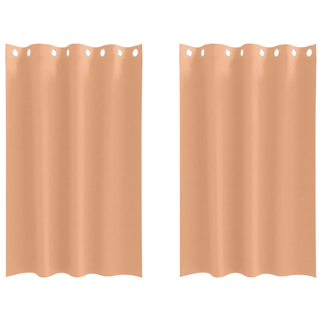 vidaXL Κουρτίνες 2 pcs Ανοιχτό καφέ 175 x 140 εκ. Πολυεστέρας