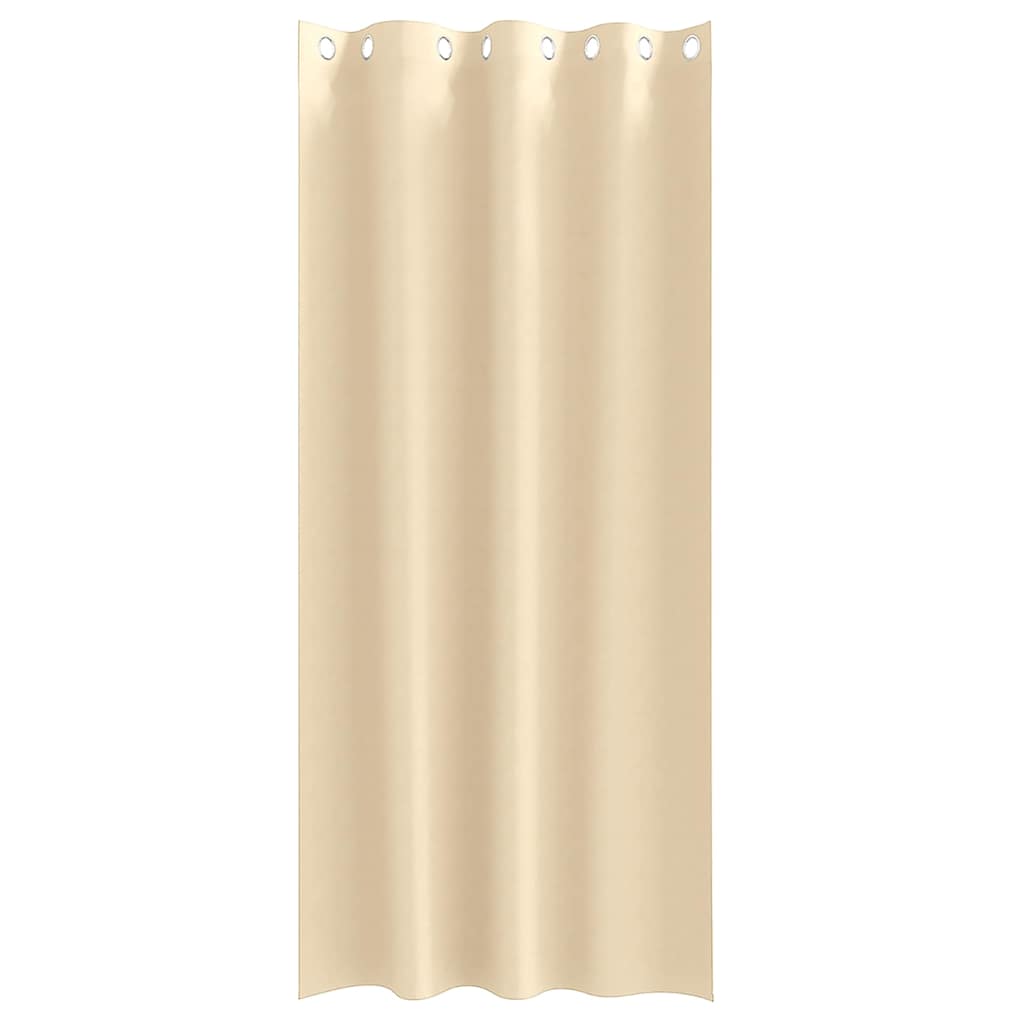 vidaXL Κουρτίνες με κουρτίνες 2 pcs Κρεμ 260 x 140 εκ. Πολυεστέρας