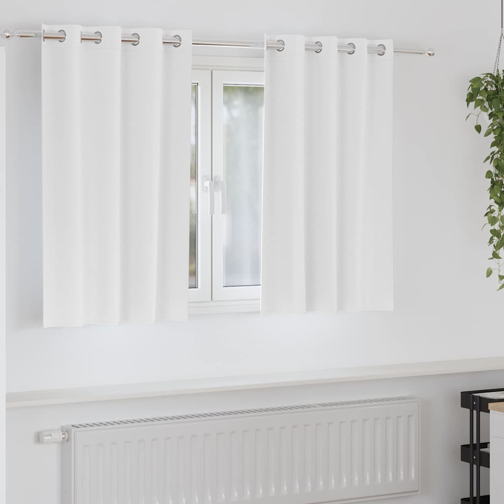 vidaXL Κουρτίνες 2 pcs Καθαρό Λευκό 140 x 140 cm Πολυεστέρας