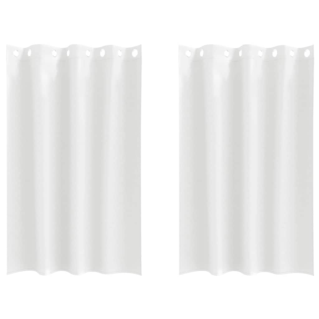 vidaXL Κουρτίνες 2 pcs Καθαρό Λευκό 175 x 140 εκ. Πολυεστέρας