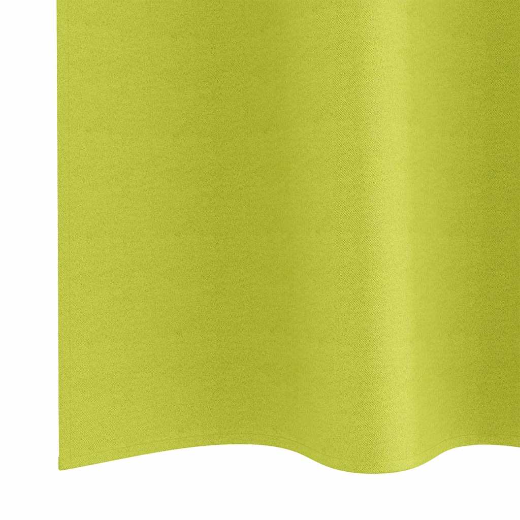 vidaXL Κουρτίνες με κουρτίνες 2 pcs Λαχανί 245 x 140 εκ. Πολυεστέρας