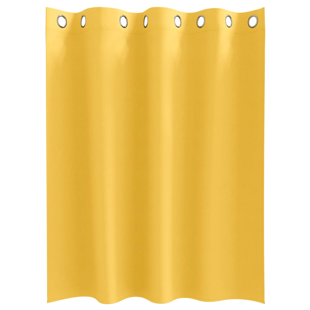 vidaXL Κουρτίνες 2 pcs κίτρινο μουσταρδί 140 x 140 cm Πολυεστέρας