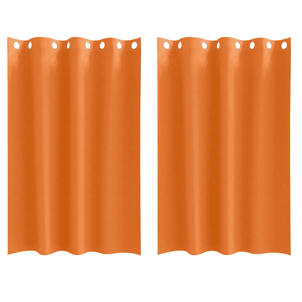 vidaXL Κουρτίνες 2 pcs Φωτεινό Πορτοκάλι 175 x 140 εκ. Πολυεστέρας