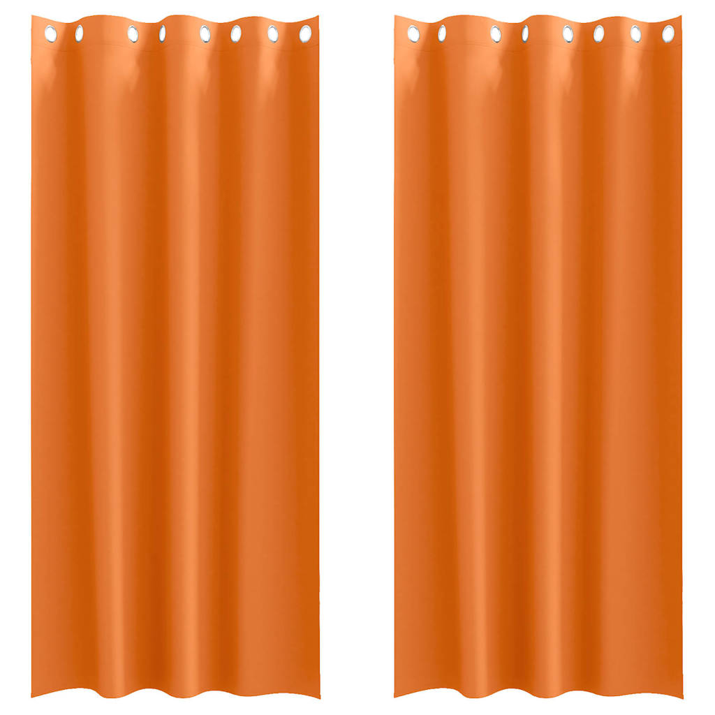 vidaXL Κουρτίνες 2 pcs Φωτεινό Πορτοκάλι 225 x 140 εκ. Πολυεστέρας