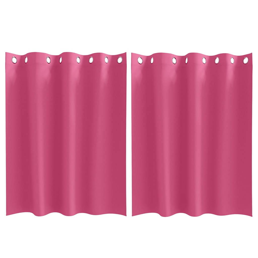 vidaXL Κουρτίνες 2 pcs Φωτεινό Ροζ 140 x 140 cm Πολυεστέρας