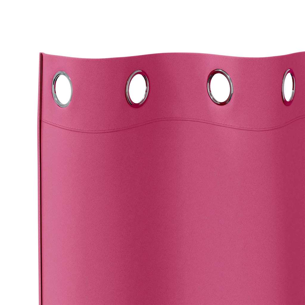vidaXL Κουρτίνες 2 pcs Φωτεινό Ροζ 175 x 140 εκ. Πολυεστέρας
