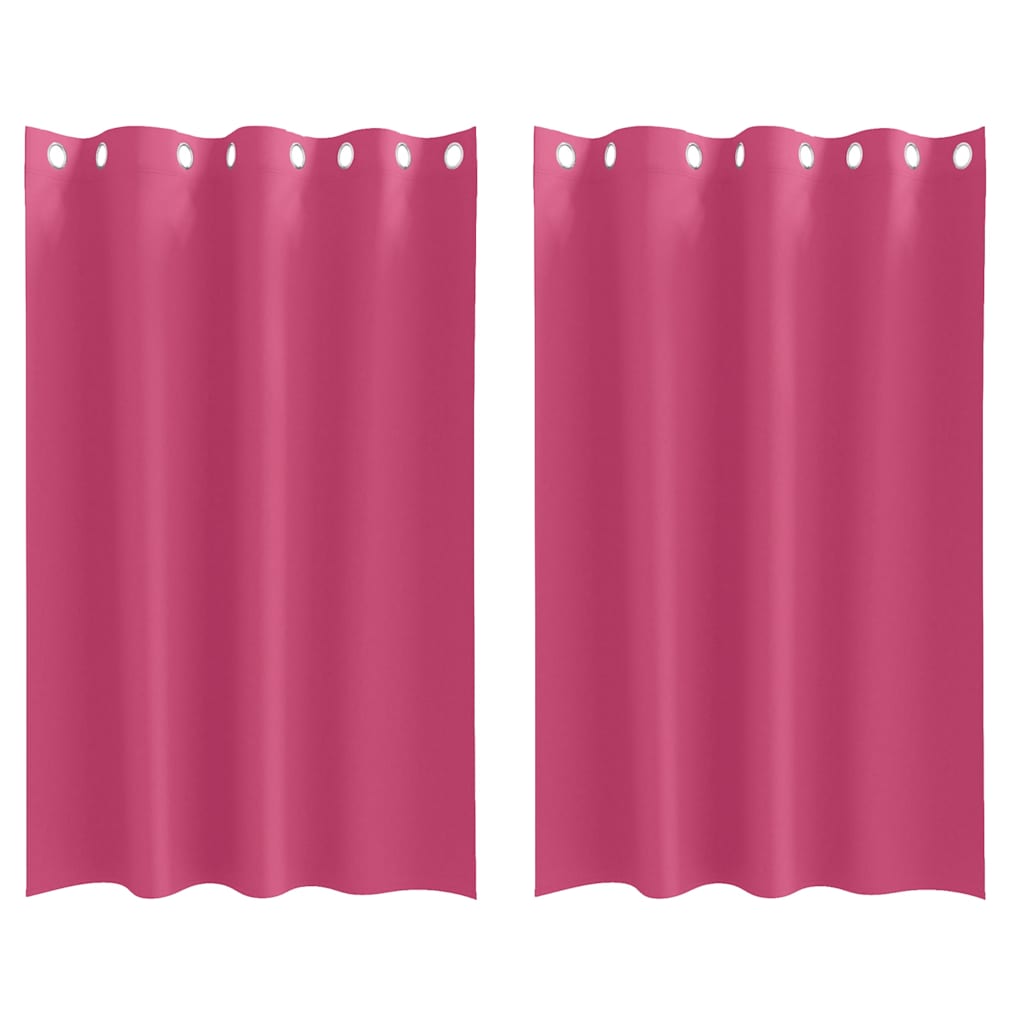 vidaXL Κουρτίνες 2 pcs Φωτεινό Ροζ 175 x 140 εκ. Πολυεστέρας