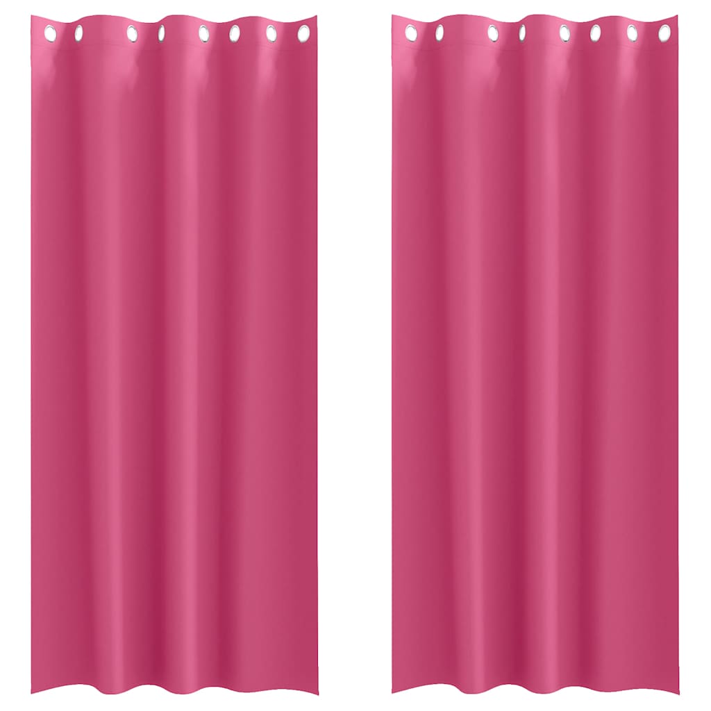 vidaXL Κουρτίνες 2 pcs Φωτεινό Ροζ 225 x 140 εκ. Πολυεστέρας