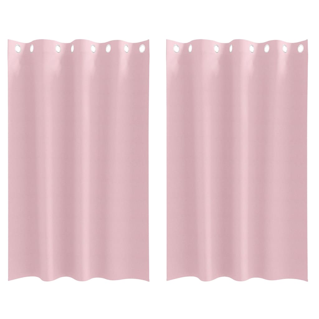 vidaXL Κουρτίνες 2 pcs Μωρουδίστικο Ροζ 175 x 140 εκ. Πολυεστέρας