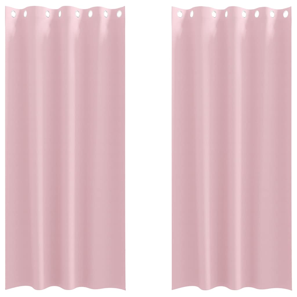 vidaXL Κουρτίνες 2 pcs Μωρουδίστικο Ροζ 260 x 140 εκ. Πολυεστέρας
