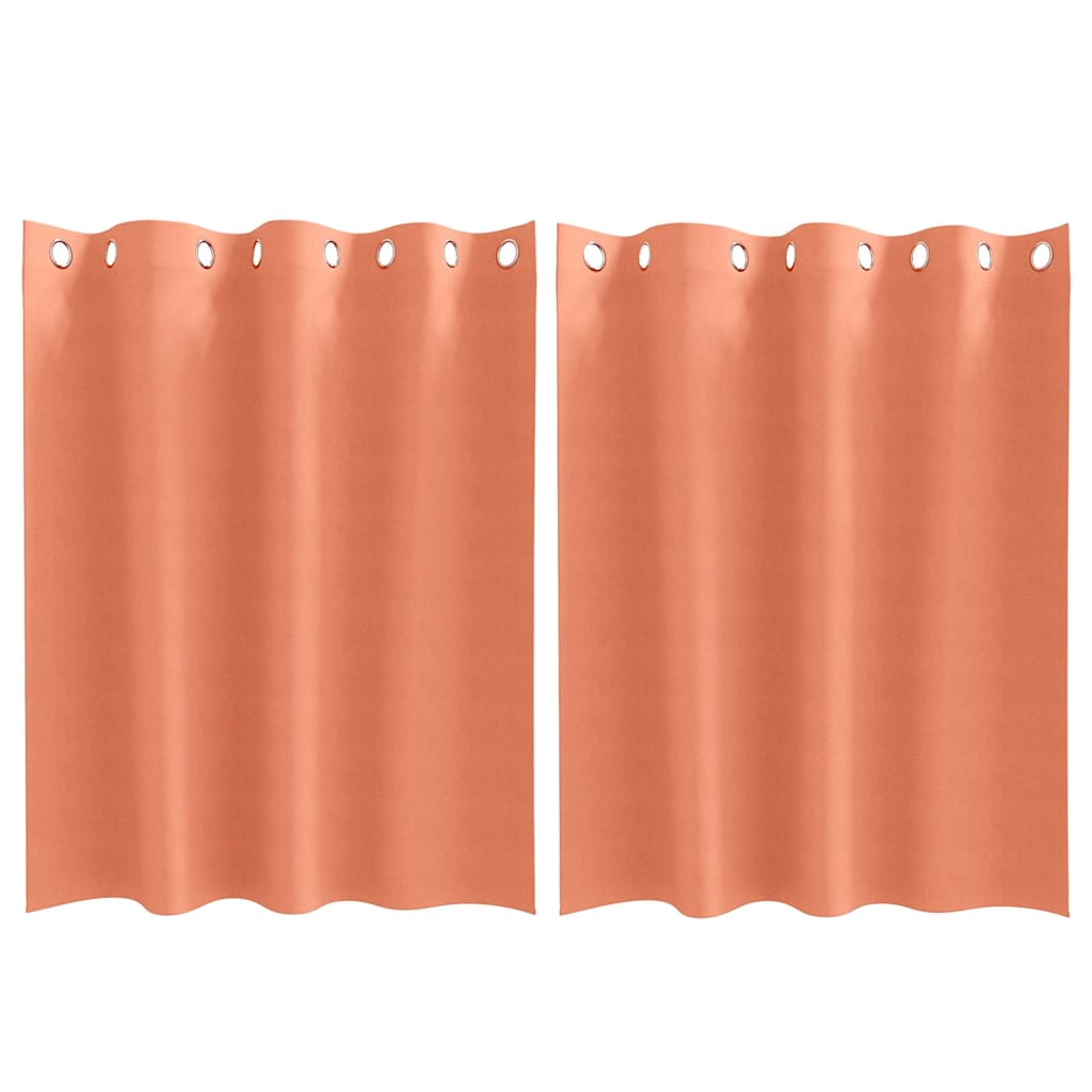 vidaXL Κουρτίνες με κουρτίνες 2 pcs Τερακότα 140 x 140 cm Πολυεστέρας