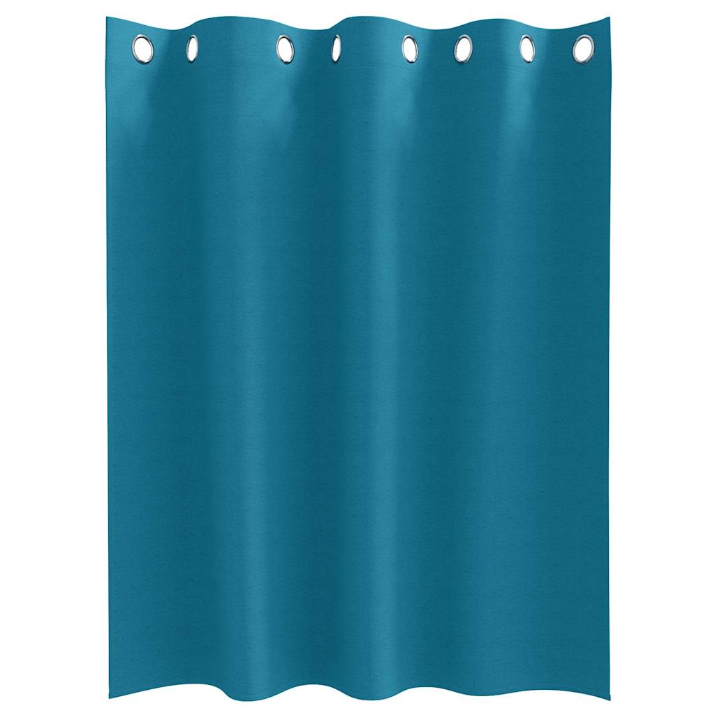 vidaXL Κουρτίνες με κουρτίνες 2 pcs Τιρκουάζ 140 x 140 cm Πολυεστέρας