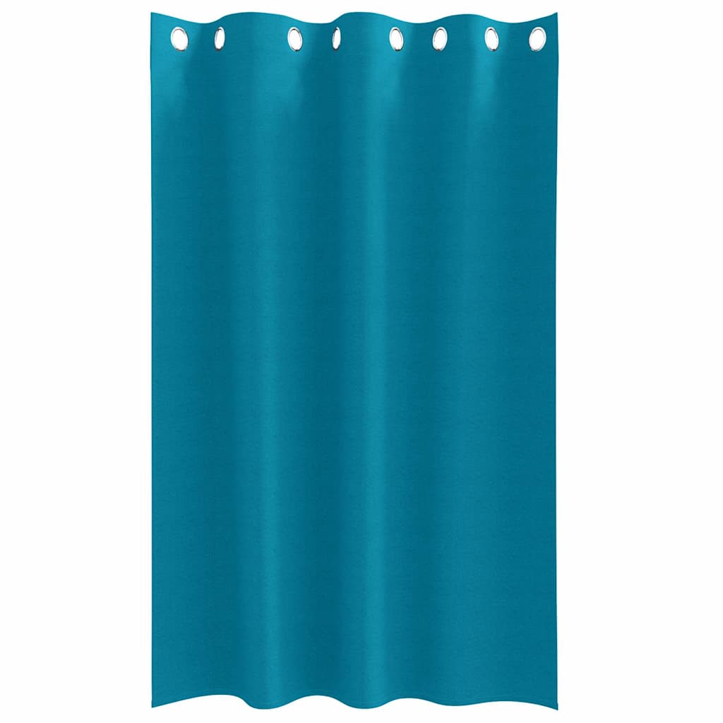 vidaXL Κουρτίνες με κουρτίνες 2 pcs Τιρκουάζ 175 x 140 εκ. Πολυεστέρας