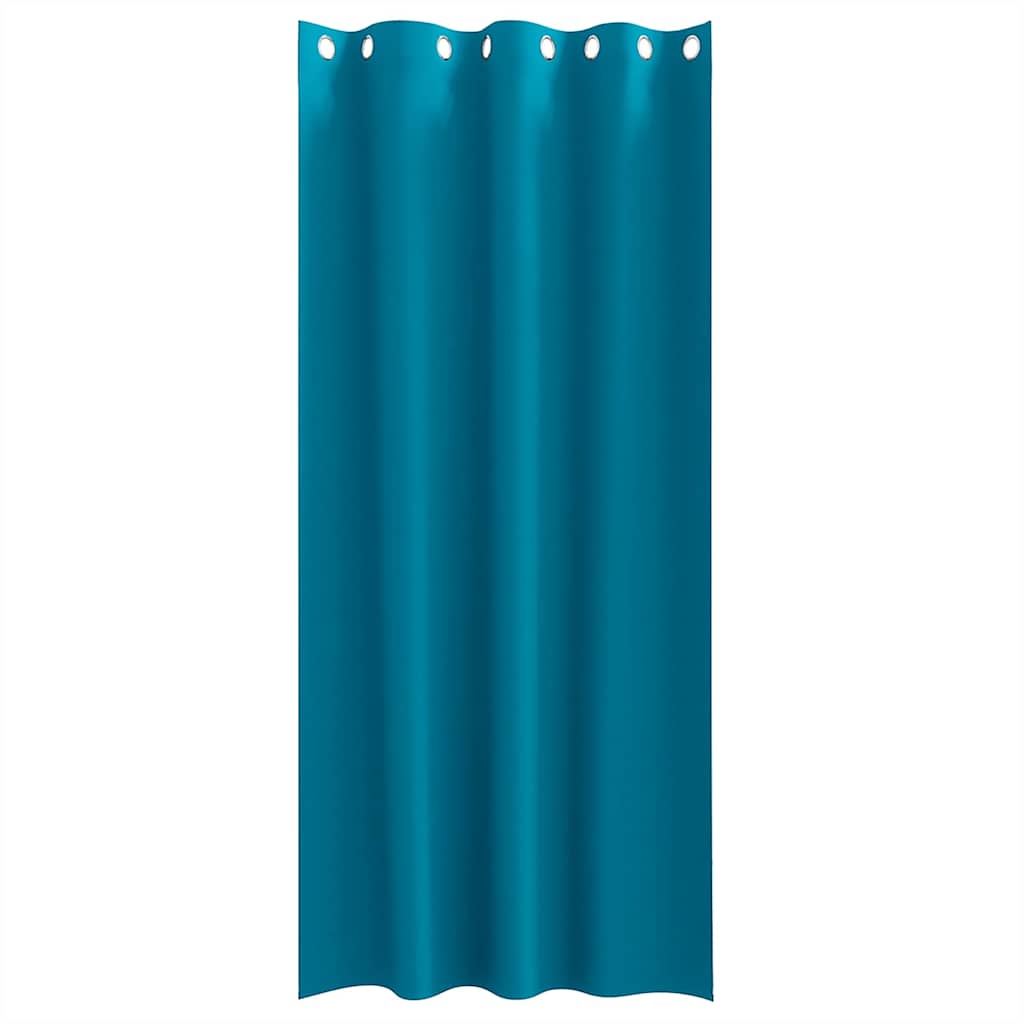 vidaXL Κουρτίνες με κουρτίνες 2 pcs Τιρκουάζ 260 x 140 εκ. Πολυεστέρας