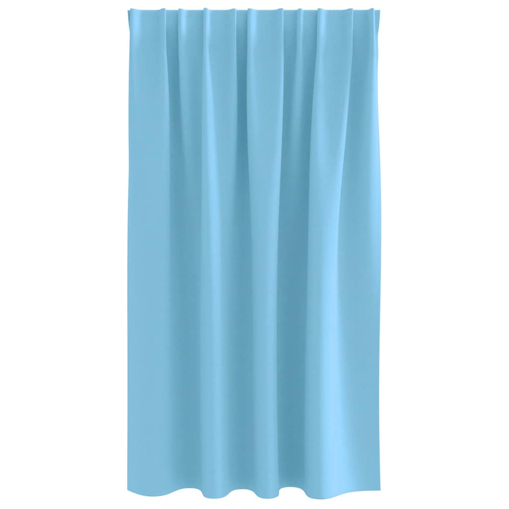 vidaXL Κουρτίνες με κουρτίνες 2 pcs Γαλάζιο 140 x 140 cm Πολυεστέρας