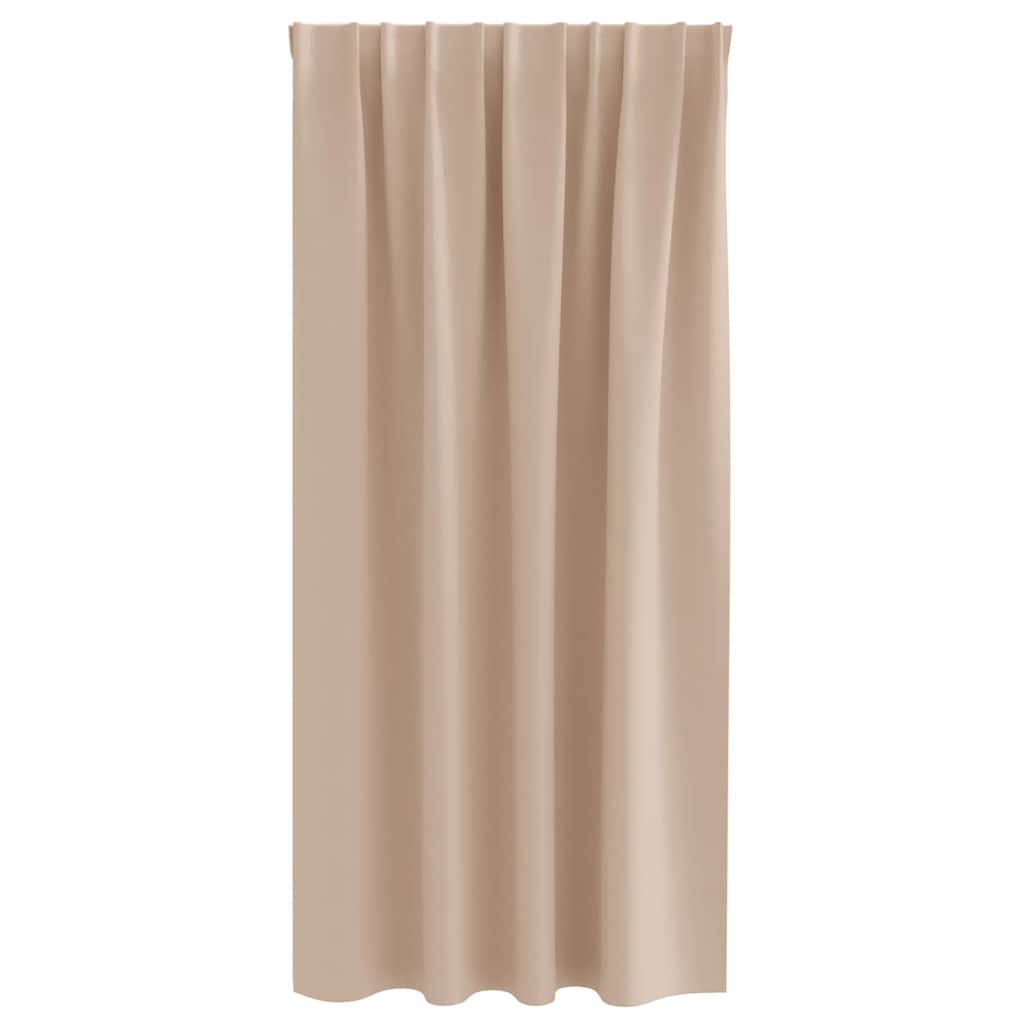 vidaXL Κουρτίνες με κουρτίνες 2 pcs Taupe Πολυεστέρας