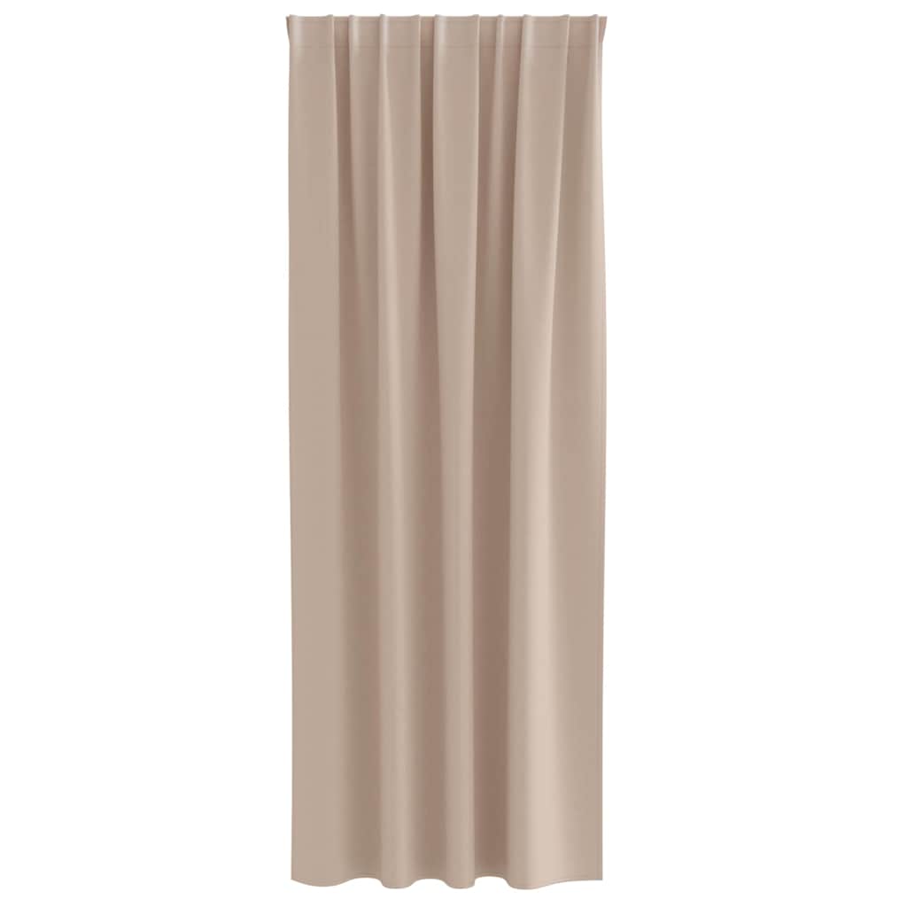 vidaXL Κουρτίνες με κουρτίνες 2 pcs Taupe 225 x 140 εκ. Πολυεστέρας