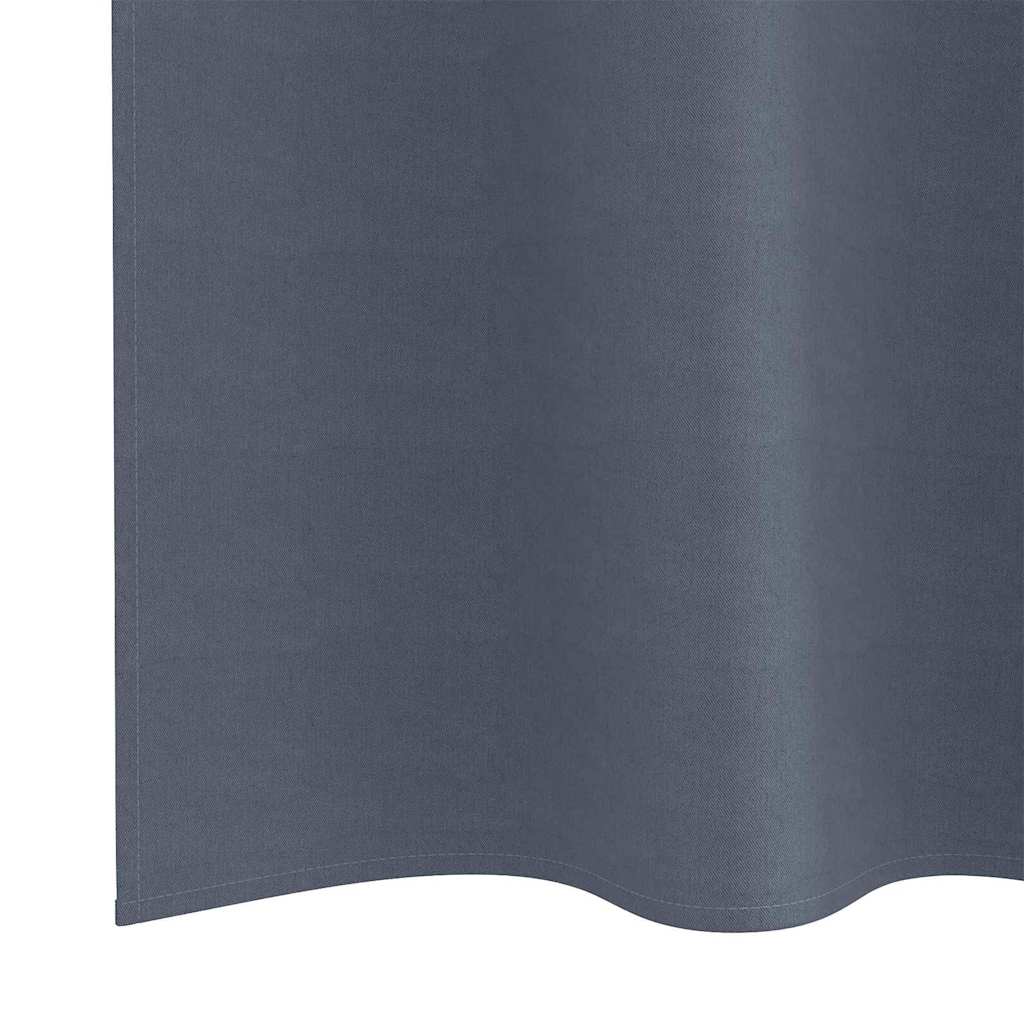 vidaXL Κουρτίνες με κουρτίνες 2 pcs Ανθρακί 260 x 140 εκ. Πολυεστέρας