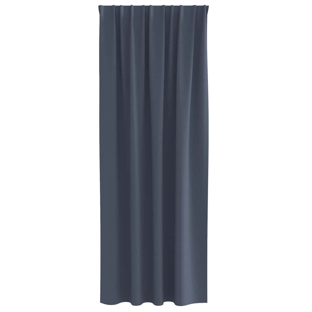 vidaXL Κουρτίνες με κουρτίνες 2 pcs Ανθρακί 260 x 140 εκ. Πολυεστέρας