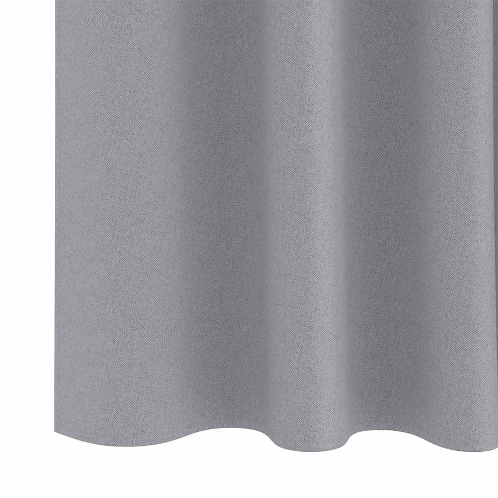 vidaXL Κουρτίνες 2 pcs Ανοιχτό γκρι 260 x 140 εκ. Πολυεστέρας