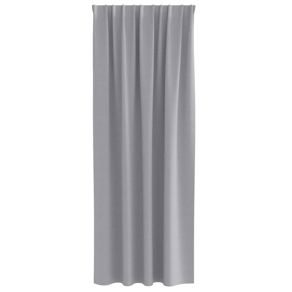 vidaXL Κουρτίνες 2 pcs Ανοιχτό γκρι 260 x 140 εκ. Πολυεστέρας