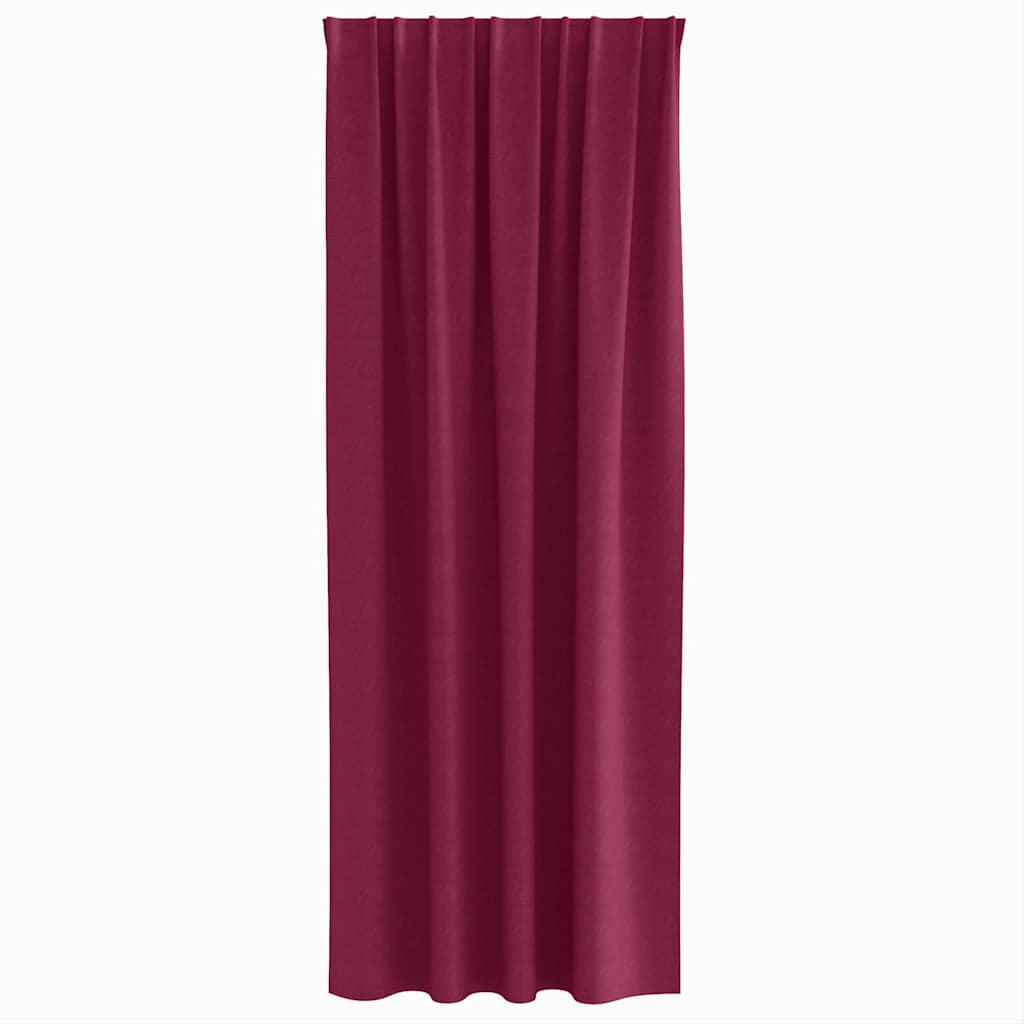 vidaXL Κουρτίνες με κουρτίνες 2 pcs Κόκκινο 245 x 140 εκ. Πολυεστέρας