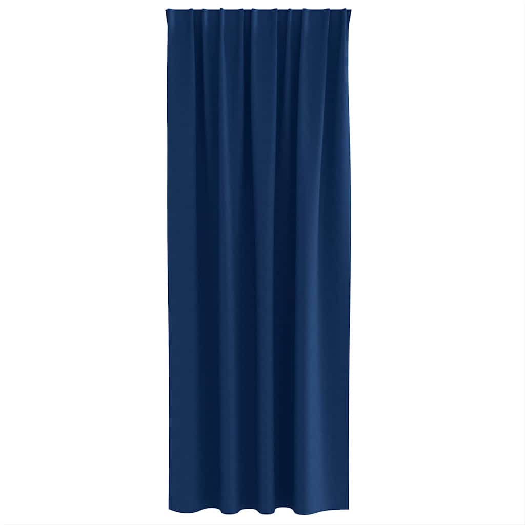 vidaXL Κουρτίνες 2 pcs Σκούρο Μπλε 245 x 140 εκ. Πολυεστέρας