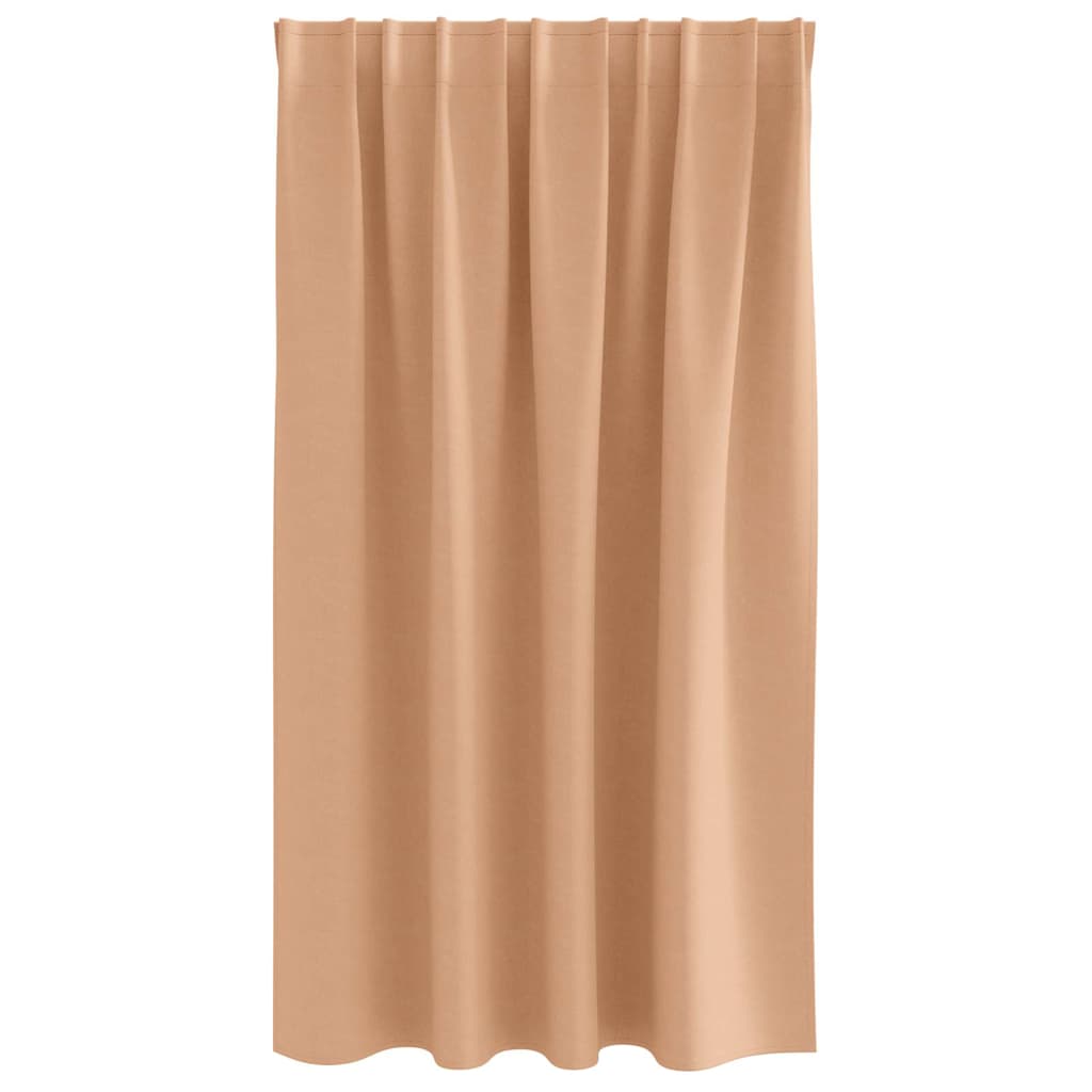 vidaXL Κουρτίνες 2 pcs Ανοιχτό καφέ 140 x 140 cm Πολυεστέρας