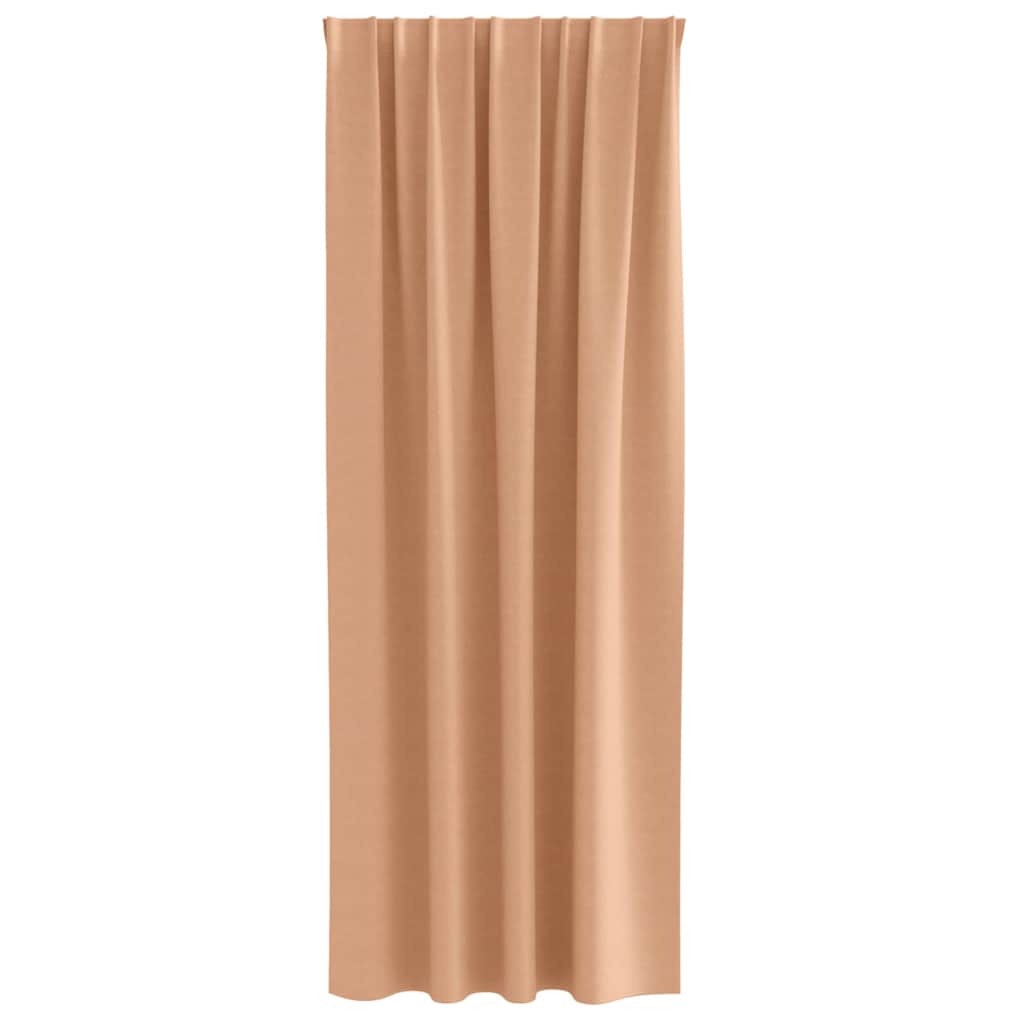 vidaXL Κουρτίνες 2 pcs Ανοιχτό καφέ 225 x 140 εκ. Πολυεστέρας