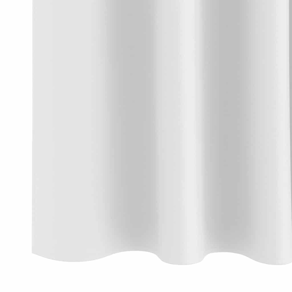 vidaXL Κουρτίνες με κουρτίνες 2 pcs Καθαρό Λευκό Πολυεστέρας