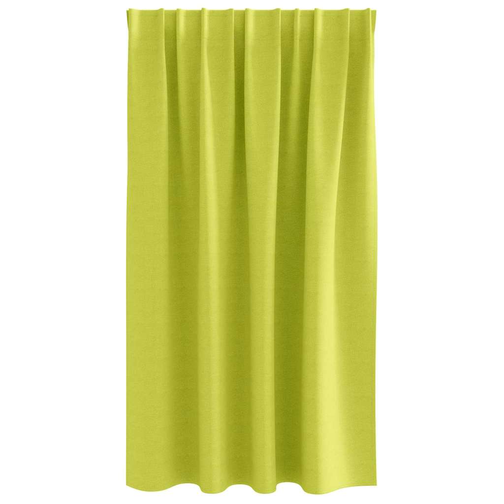 vidaXL Κουρτίνες με κουρτίνες 2 pcs Λαχανί 140 x 140 cm Πολυεστέρας