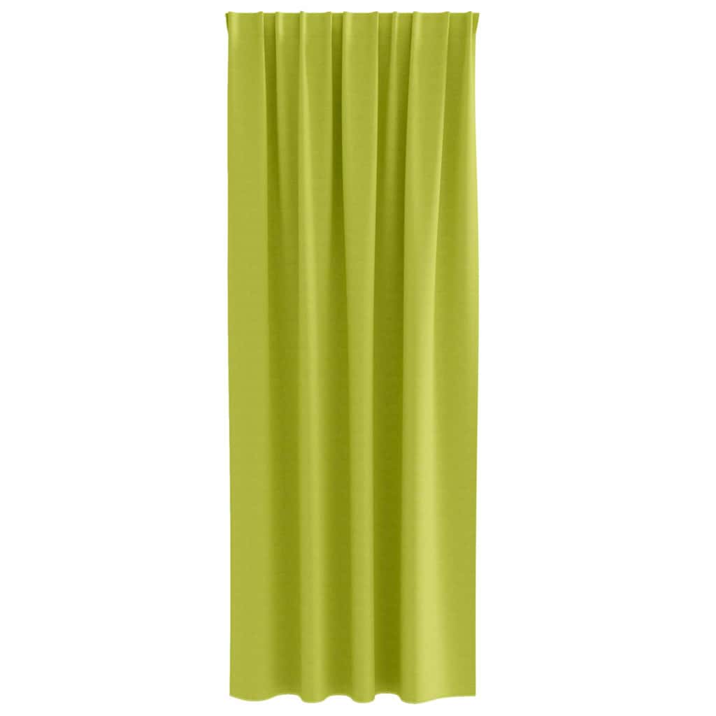 vidaXL Κουρτίνες με κουρτίνες 2 pcs Λαχανί 245 x 140 εκ. Πολυεστέρας
