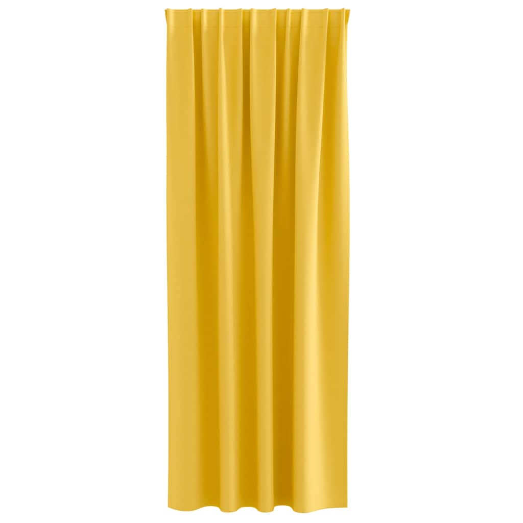 vidaXL Κουρτίνες 2 pcs κίτρινο μουσταρδί 225 x 140 εκ. Πολυεστέρας