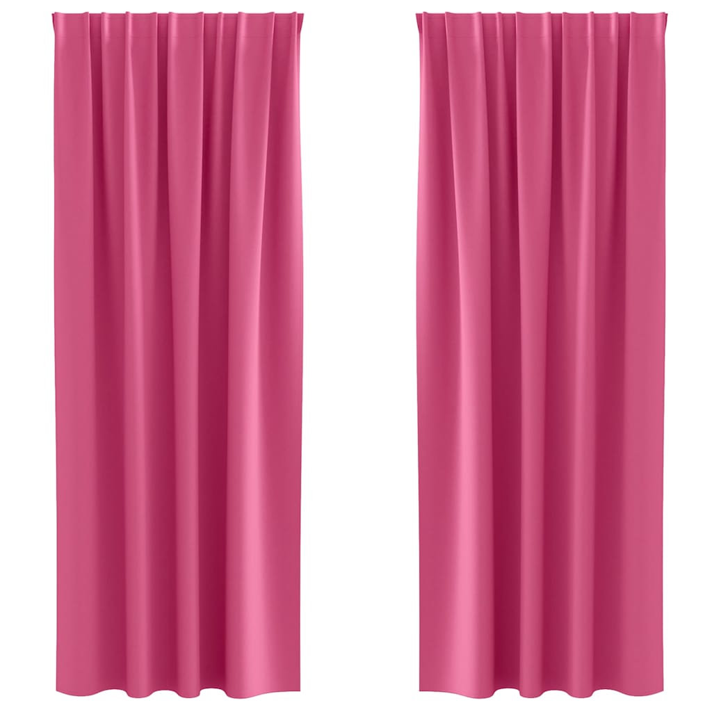 vidaXL Κουρτίνες 2 pcs Φωτεινό Ροζ 225 x 140 εκ. Πολυεστέρας