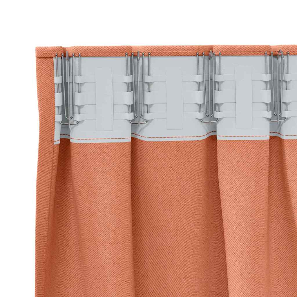 vidaXL Κουρτίνες με κουρτίνες 2 pcs Τερακότα 140 x 140 cm Πολυεστέρας