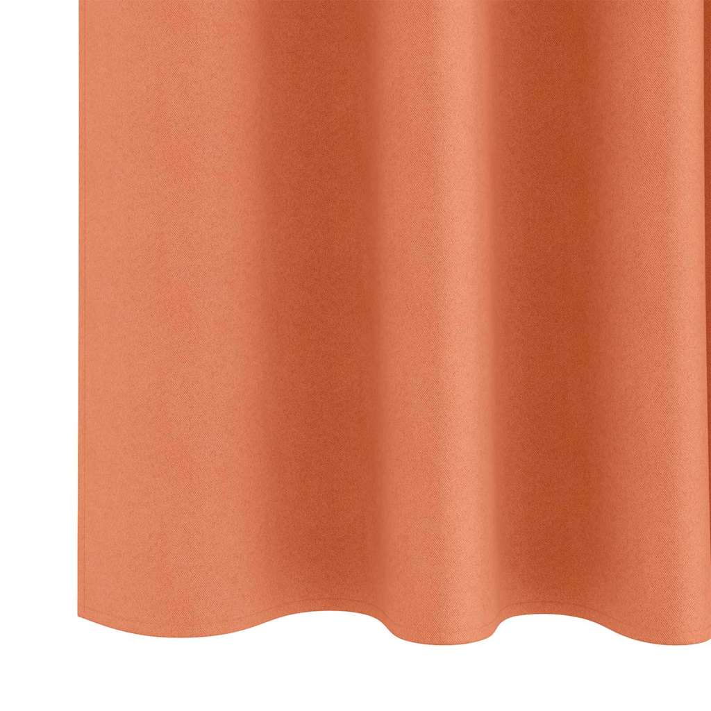 vidaXL Κουρτίνες με κουρτίνες 2 pcs Τερακότα 140 x 140 cm Πολυεστέρας