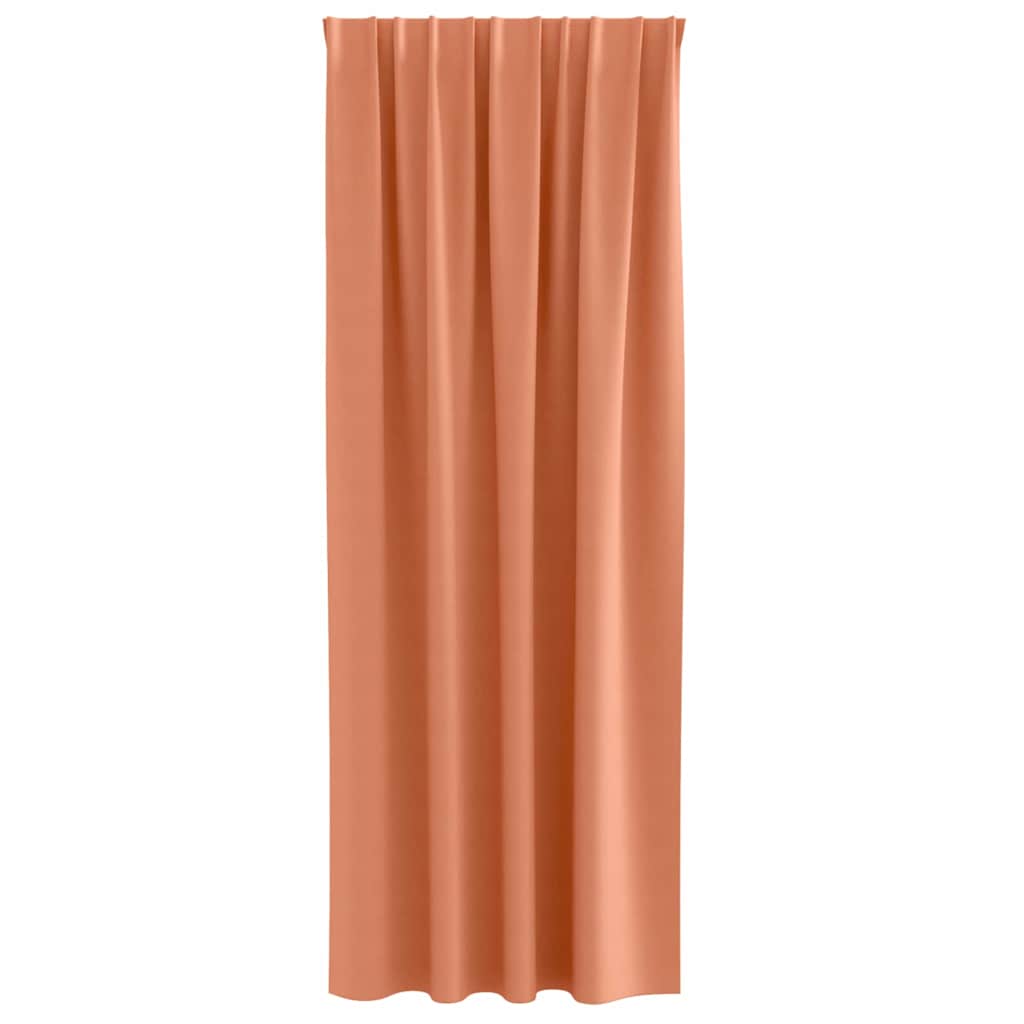 vidaXL Κουρτίνες με κουρτίνες 2 pcs Τερακότα 245 x 140 εκ. Πολυεστέρας