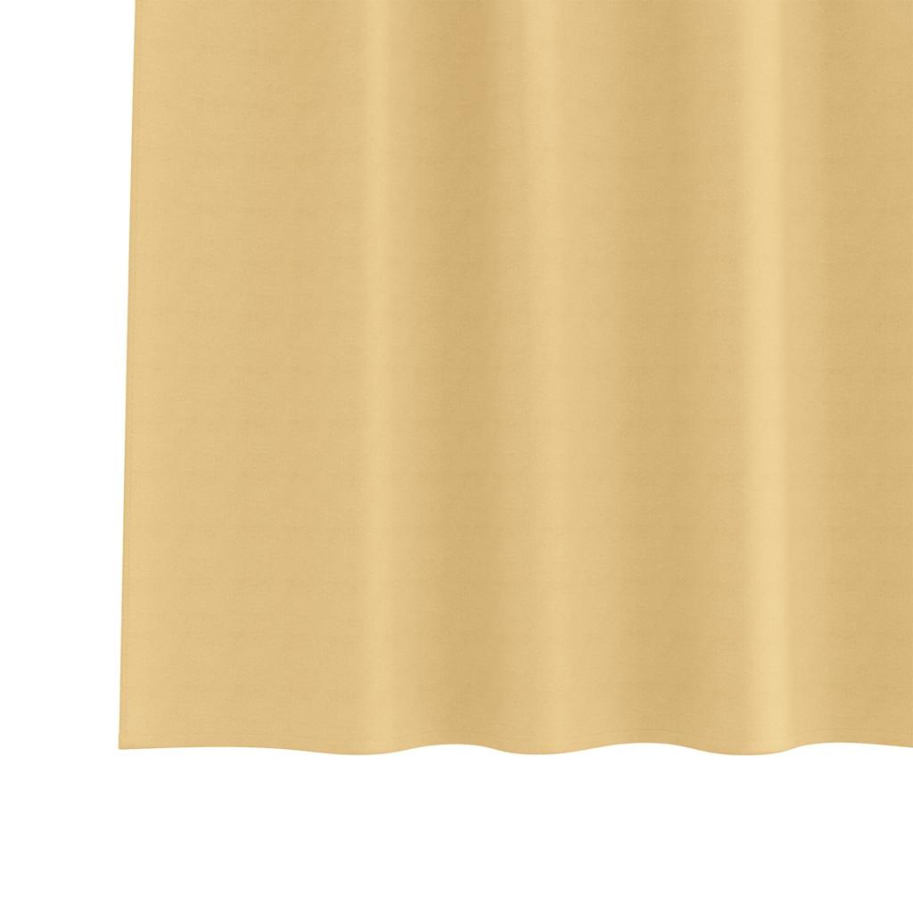 vidaXL Κουρτίνες με κουρτίνες 2 pcs Μπεζ 260 x 140 εκ. Πολυεστέρας