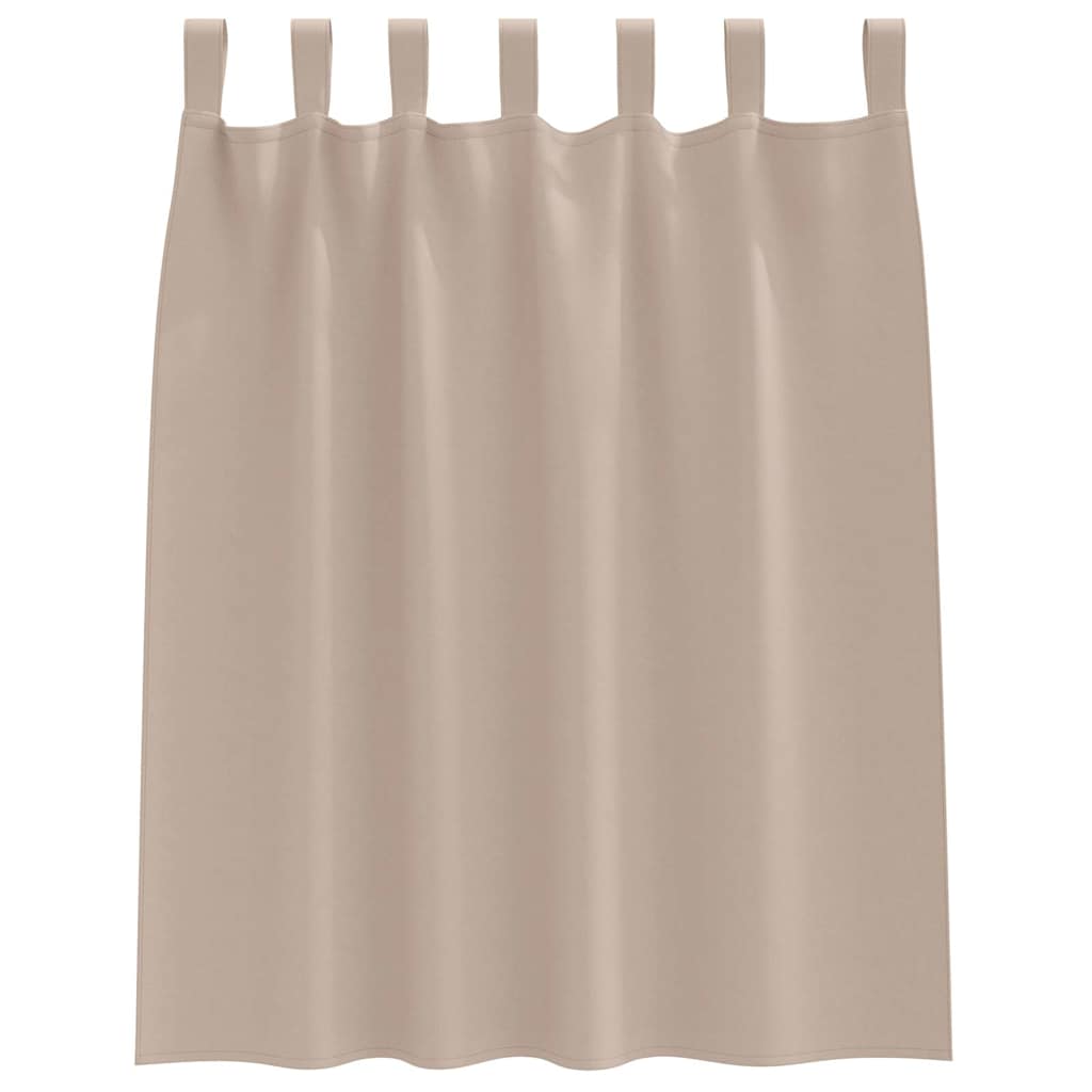 vidaXL Κουρτίνες με κουρτίνες 2 pcs Taupe Πολυεστέρας