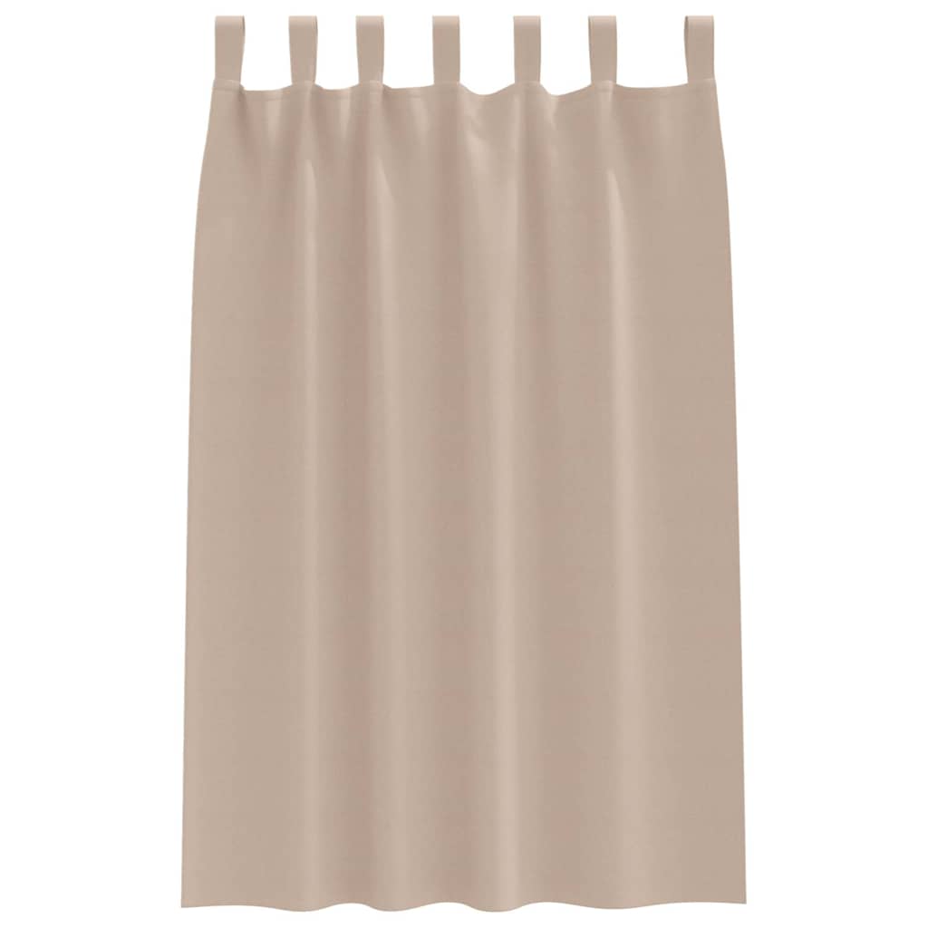 vidaXL Κουρτίνες με κουρτίνες 2 pcs Taupe Πολυεστέρας