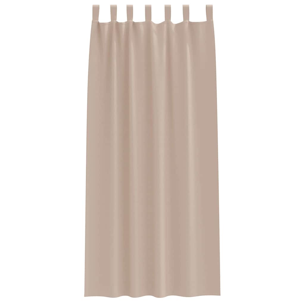 vidaXL Κουρτίνες με κουρτίνες 2 pcs Taupe 245 x 140 εκ. Πολυεστέρας