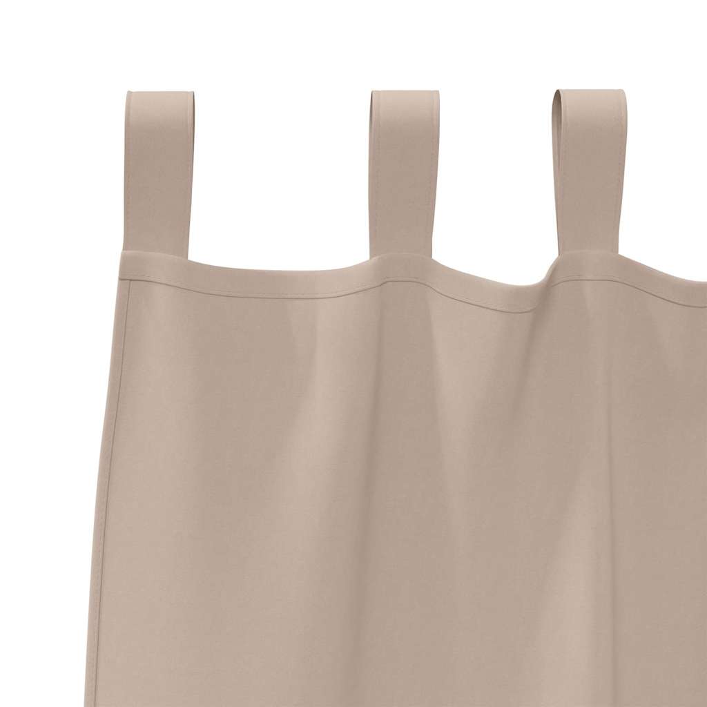 vidaXL Κουρτίνες με κουρτίνες 2 pcs Taupe 260 x 140 εκ. Πολυεστέρας