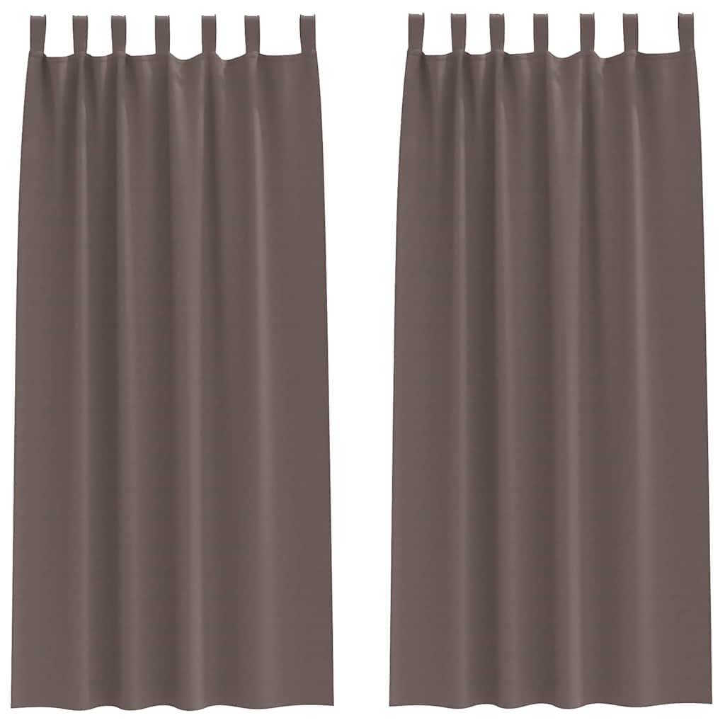 vidaXL Κουρτίνες 2 pcs Σκούρο καφέ Σκούρο καφέ 245 x 140 εκ.