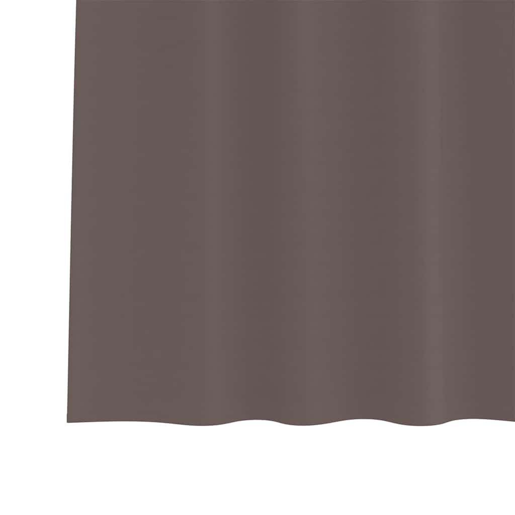 vidaXL Κουρτίνες 2 pcs Σκούρο καφέ Σκούρο καφέ 260 x 140 εκ.