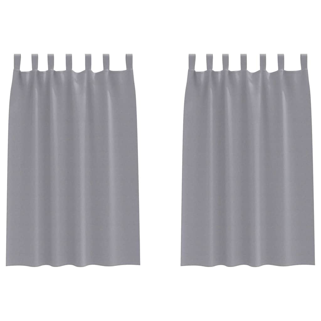 vidaXL Κουρτίνες 2 pcs Ανοιχτό γκρι 175 x 140 εκ. Πολυεστέρας