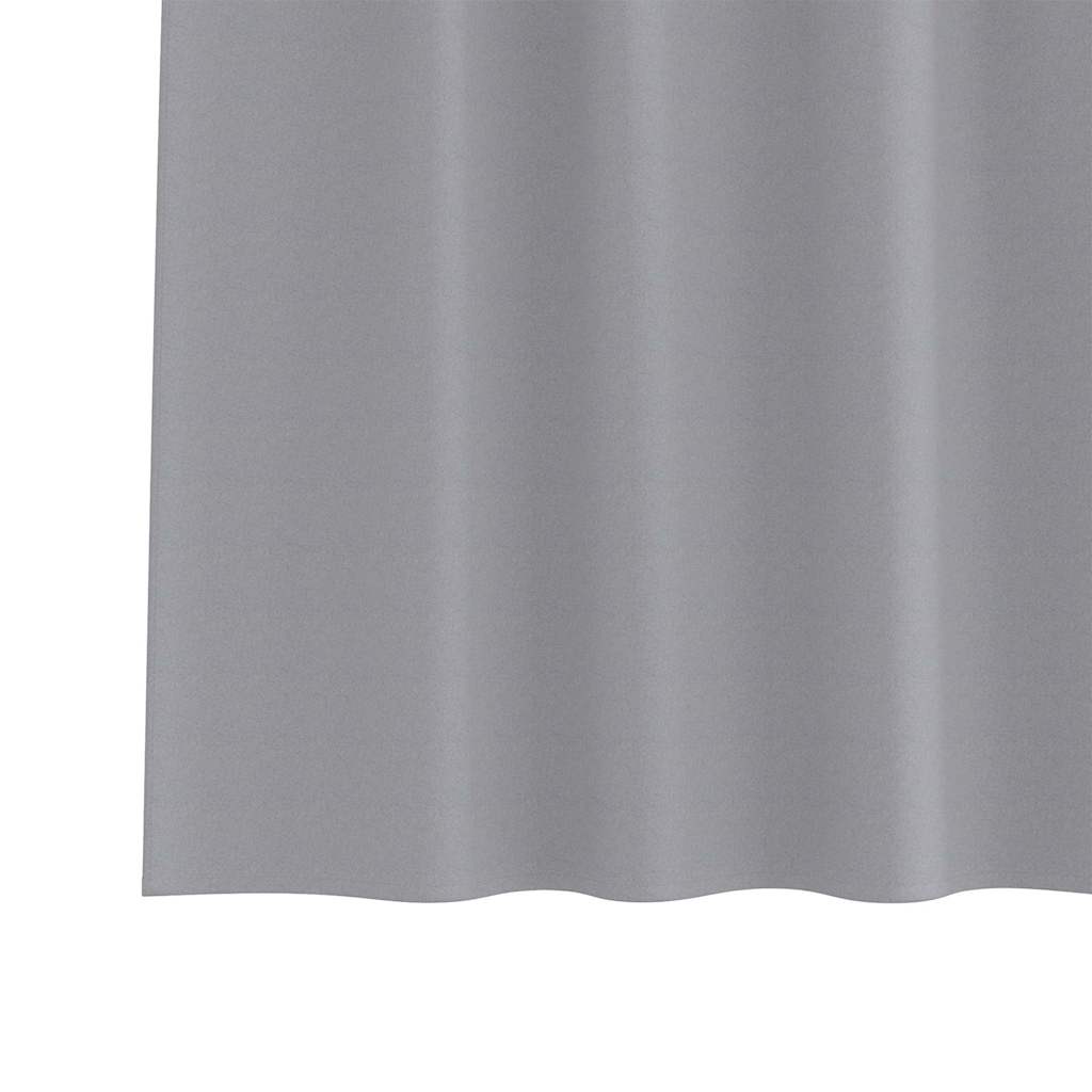 vidaXL Κουρτίνες 2 pcs Ανοιχτό γκρι 245 x 140 εκ. Πολυεστέρας